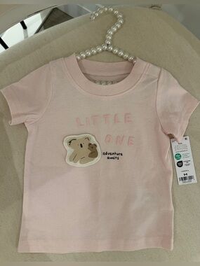 🤍 9 Mth Cotton Little One Pink Baby Koala Bear Tee - Adventure Awaits NWT